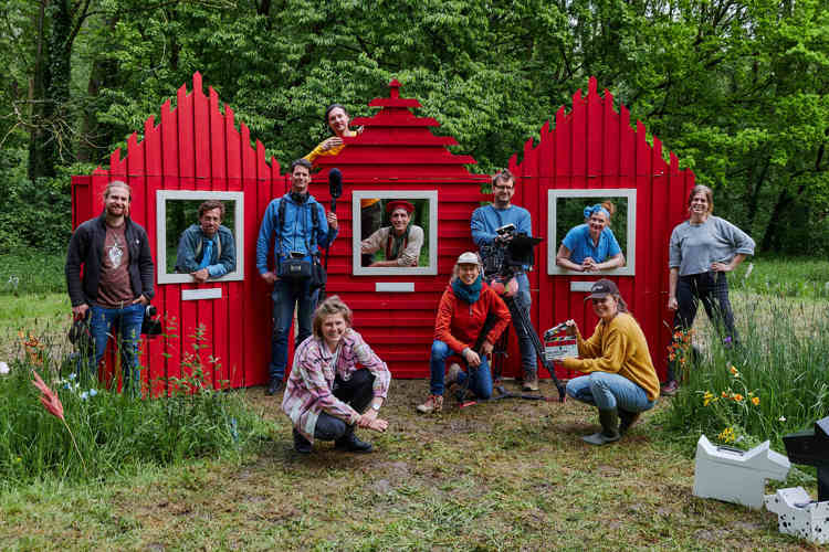 Cast & Crew op de set, Foto: Tycho Merijn