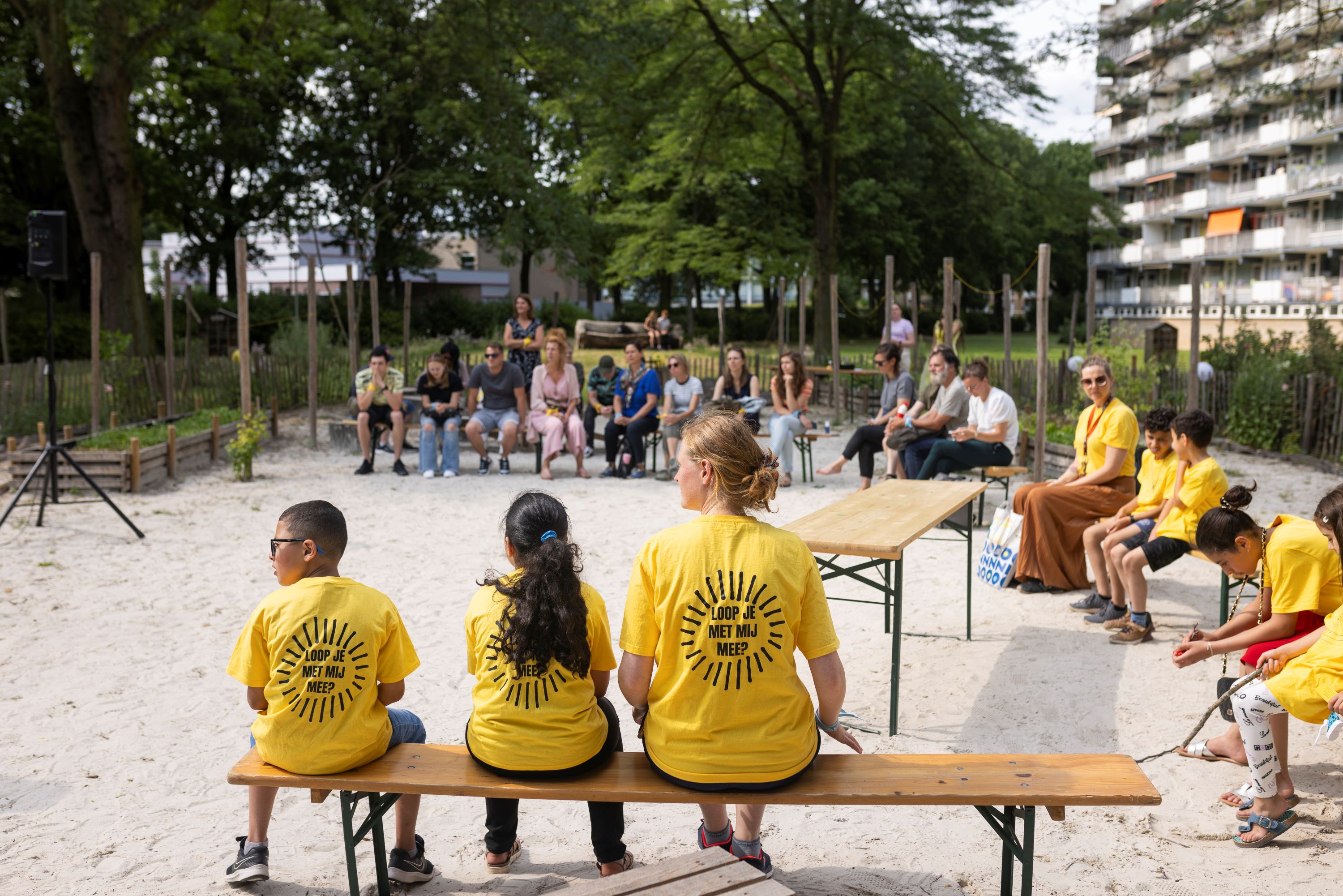 Bezoekers 'Loop je met me mee?'